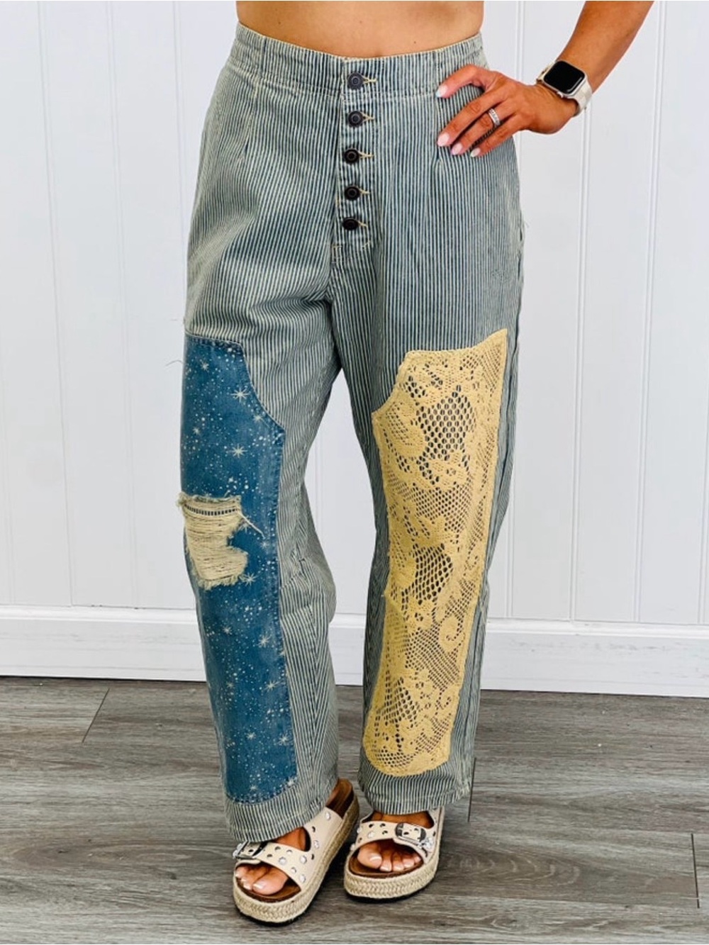 Oli & Hali Washed Vintage Patchwork Jeans (Reg.)